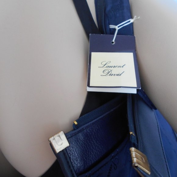 Nwt LAURENT DAVID Large Navy Travel Bag - Picture 3 of 8